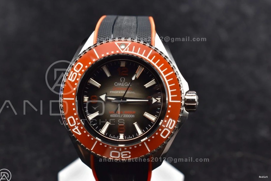Best Black Gray Orange on 6000M Seamaster Dial Edition Rubber 1:1 Bezel Ceramic A2824 SS Ultra TF Deep Strap 1103